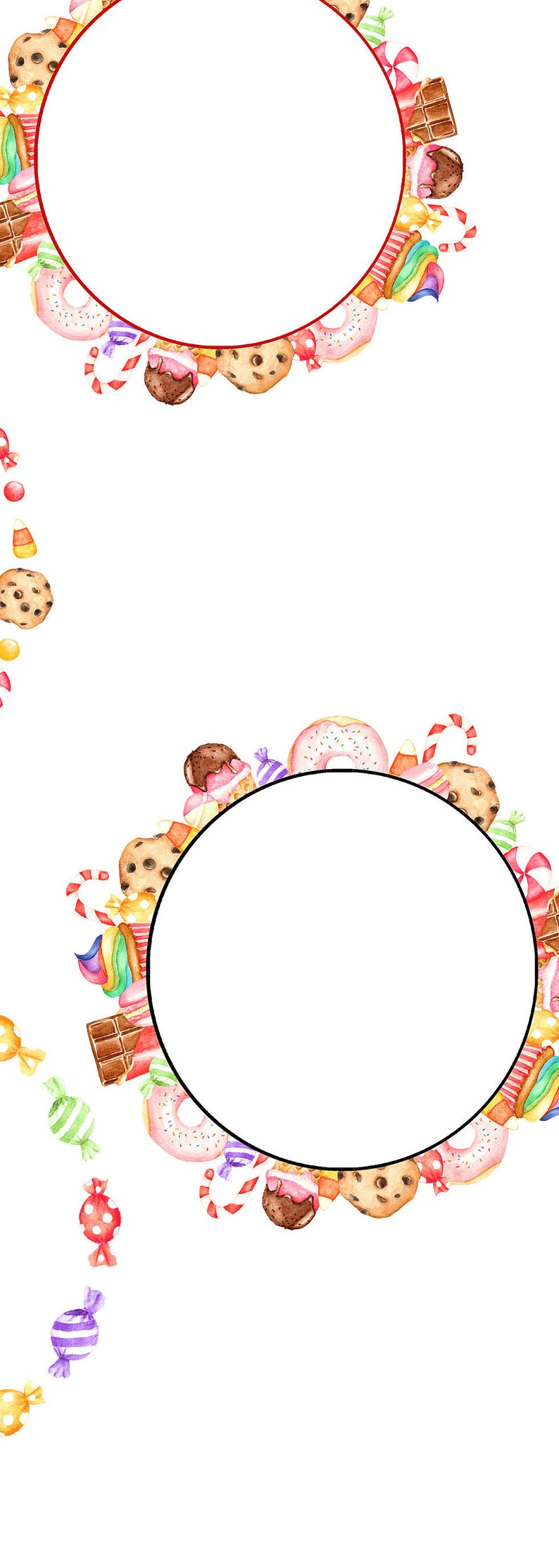 Candy Clipart Chocolate Art Lolly Clipart Donut Clipart Watercolor Sweets Pink Candy Graphics Patisserie Clipart Watercolor Candy