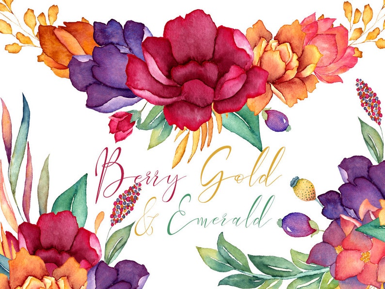 marsala purple burgundy floral clipart fall clipart red floral clipart autumn florals dark red watercolor flowers watercolor burgundy