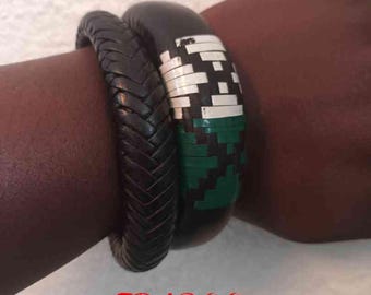 2 Baye Fall leather bracelets