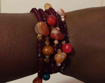Set of 7 elastic bracelets