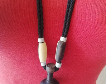 Ebony wood necklace