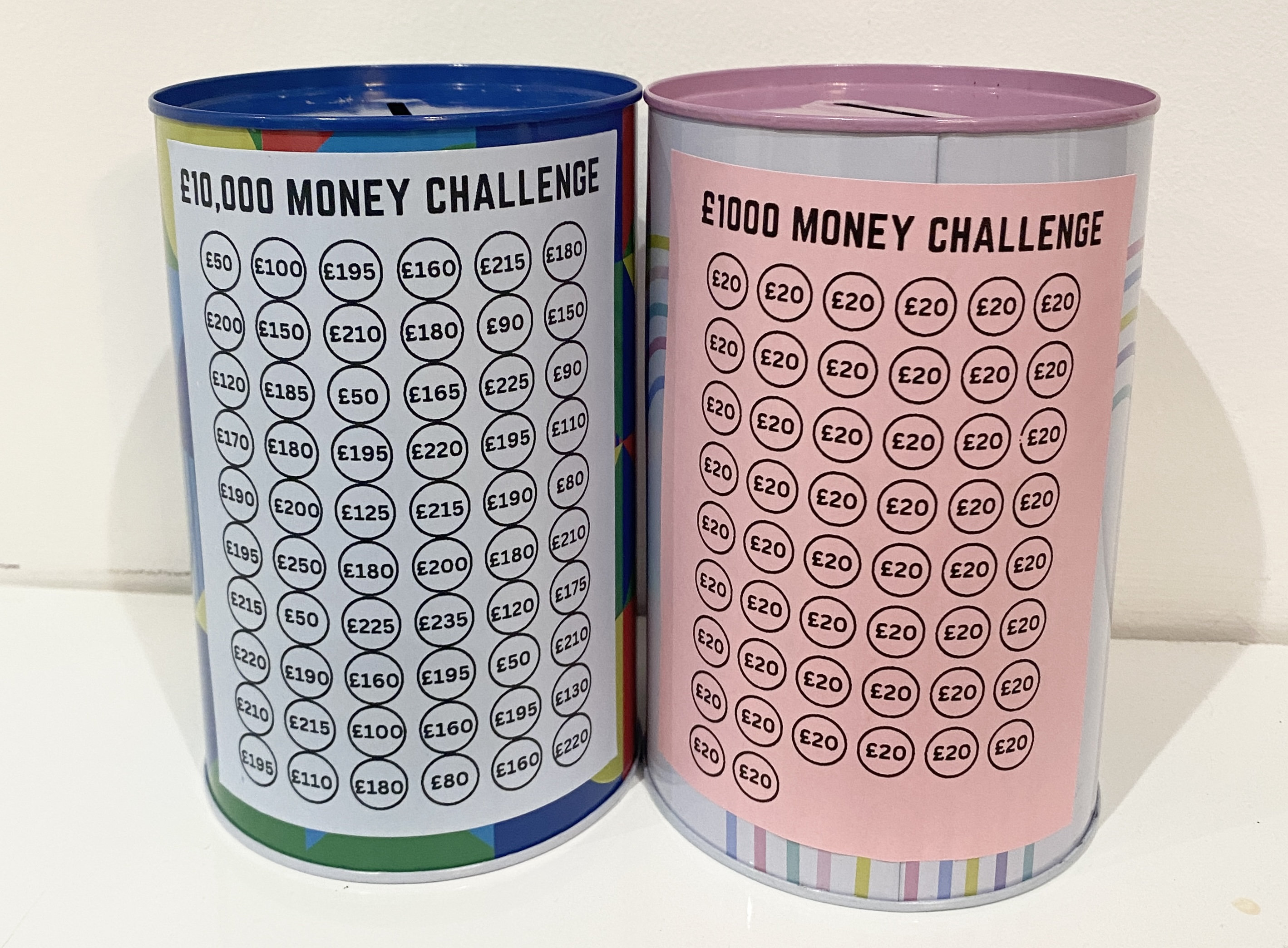 300,500,1000,10000!!! MONEY TIN TRACKER Sticker-  money envelope challenge .Savings challenge. Save money - budget. Debt tracker sticker.