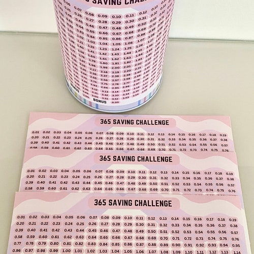 1p STICKER Penny Saving Challenge Money Tin Box sticker