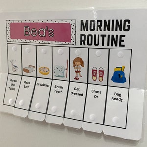 Personalised Visual Routine Chart Morning /Evening SEN/ASD Learning Routine