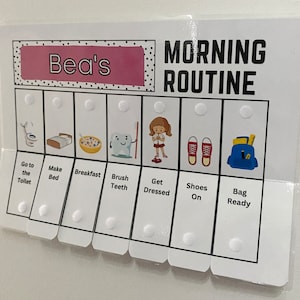 Personalisierte visuelle Routine Chart Morgen / Abend SEN / ASD Lernprogramm