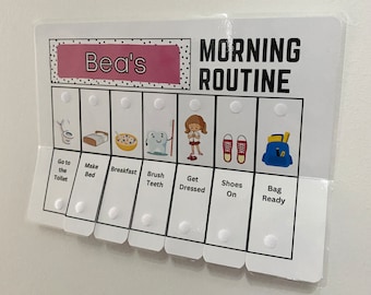 Personalised Visual Routine Chart Morning /Evening SEN/ASD Learning Routine