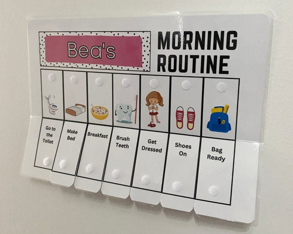 Personalised Visual Routine Chart Morning /Evening SEN/ASD Learning Routine