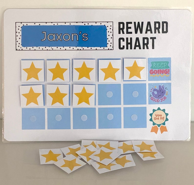 kids personalise, routine chart, kids reward chart, children's reward