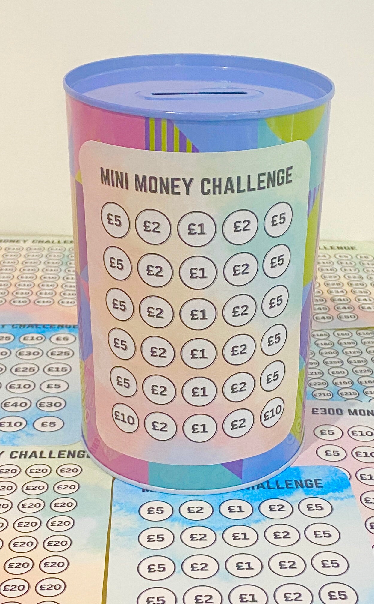 100! Kids Teenage Money Box Tin Sticker- Kids Saving, Money