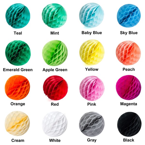 Boule Décorative En Papier De Soie Honeycomb Tricolore Noël – 1 Pièce – Neuf Pour Décoration De Fête