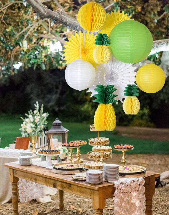 Summer Party Honeycomb Pineapple Ball Tropical Hawaiian Party Etsy