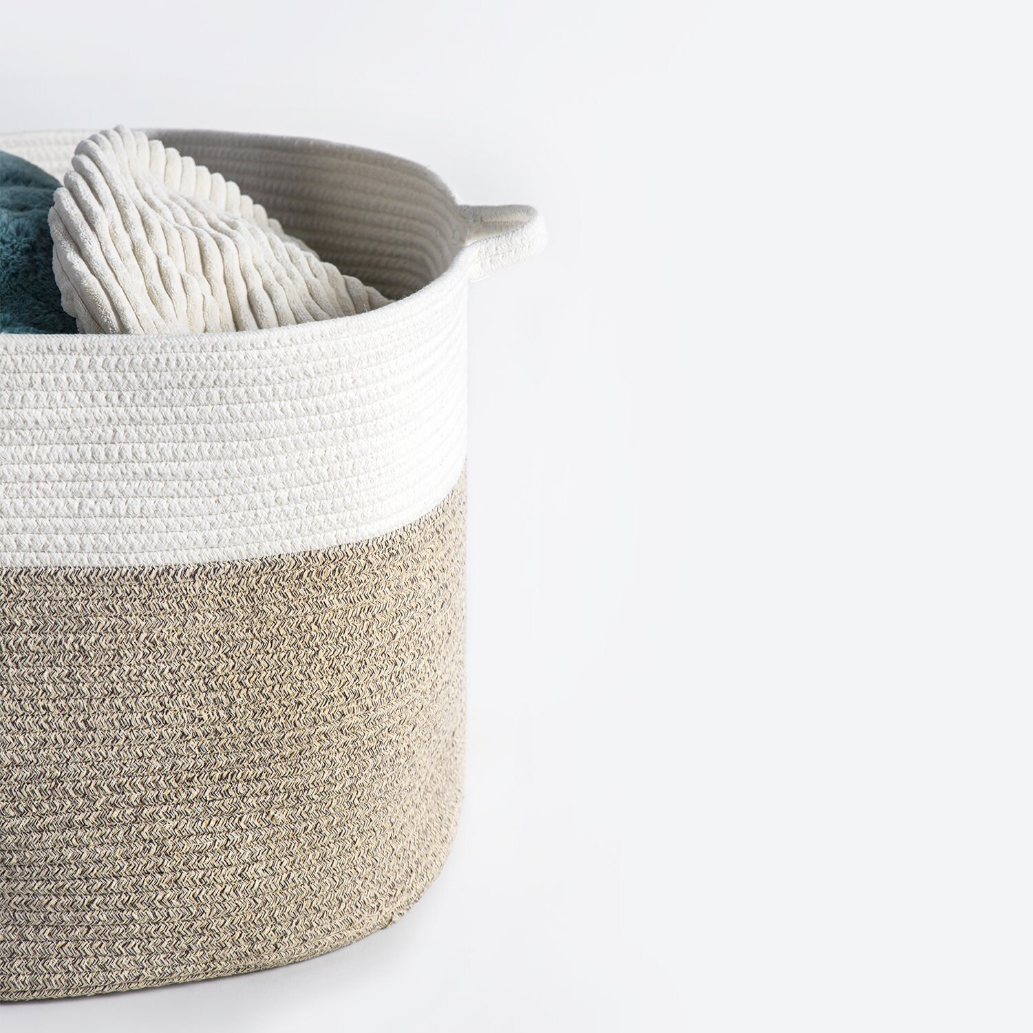 Gran soporte de cesta de lavandería premium cesta de cuerda | Etsy