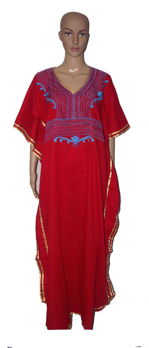 RED Kaftan for Summer beachwear  wedding  bridesmaid summer wear 