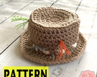 PATTERN ONLY Fishing Infant Newborn Baby Outfit Beanie Hat Fisherman Crochet Photography Photo Prop