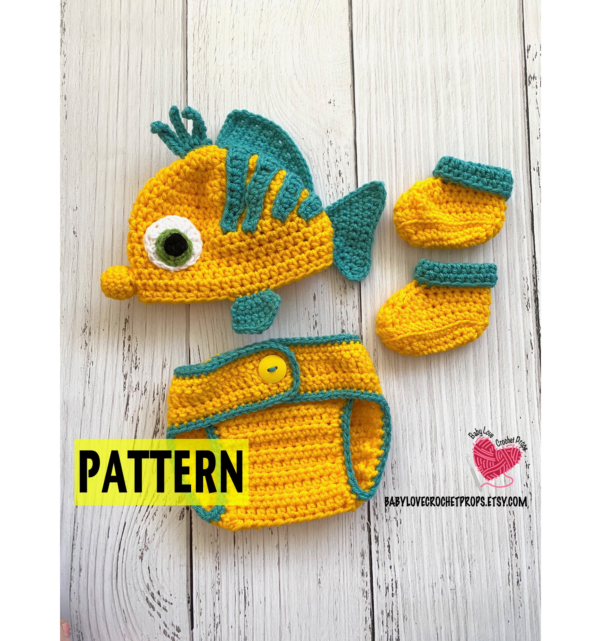 PATTERN ONLY Flounder Little Mermaid 