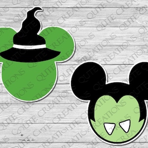 Vampire Mickey and Witch Minnie Cruise Personalized Magnet For Cruise Ship Stateroom Door