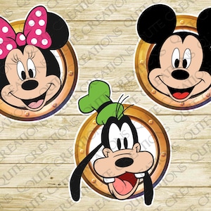 Port Hole Disney Character Magnet For Cruise Ship Stateroom Door