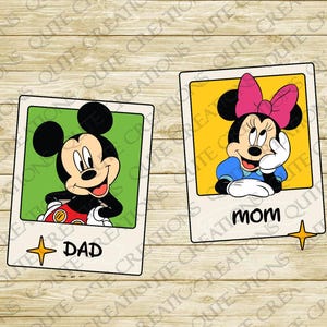 Retro Polaroid Personalized Disney Character Magnet For Cruise Ship Stateroom Door