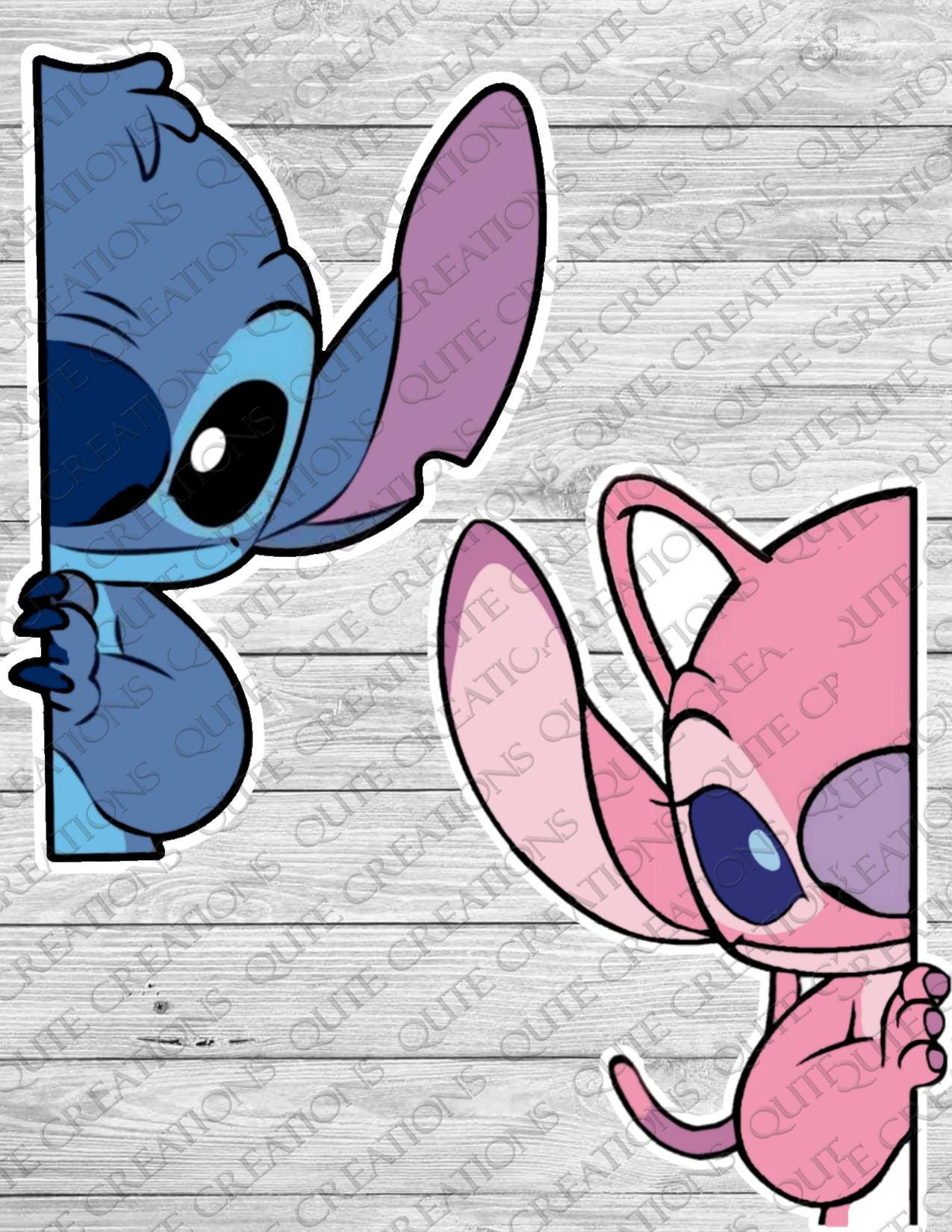 Peek-a-Boo Stitch & Angel Magnet Set For Cruise Ship Stateroom Door