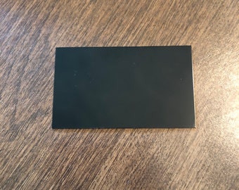 2.75”x2” Black Rectangle (engraves through silver) - Engraved Plate (adhesive backing)