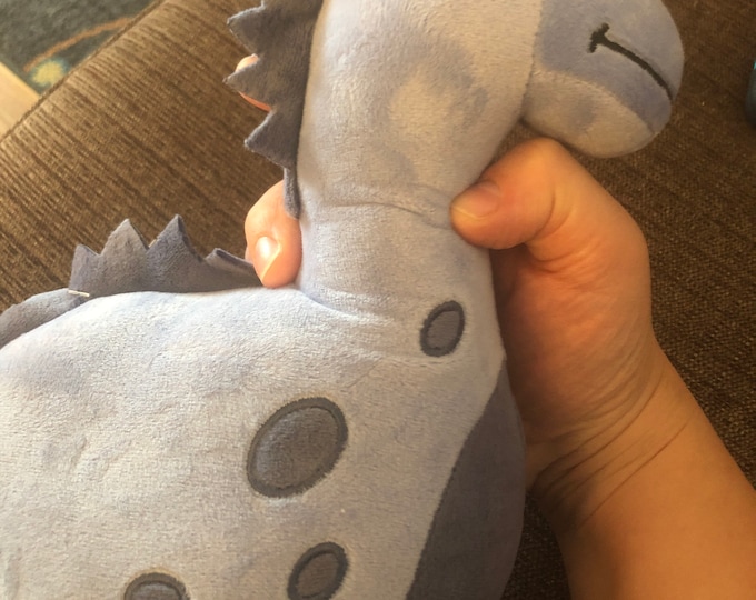 Personalized Stuffed Dinosaur - blue