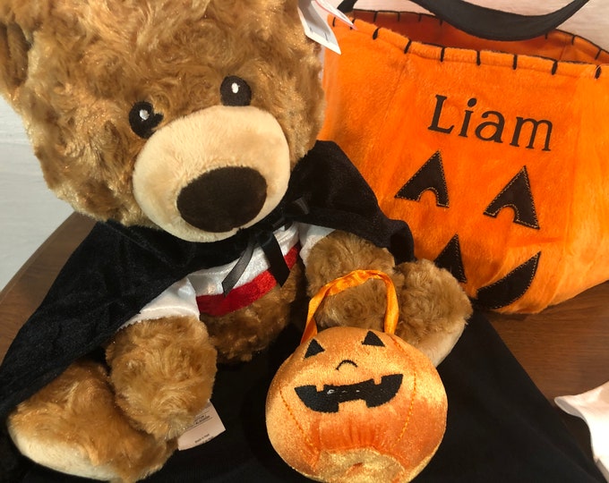 Personalized Halloween treat bag and/or Halloween Bear