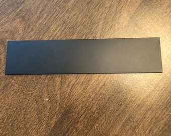 5.875”x1.375” Black Rectangle (writing engraved through silver) - Engraved Plate (adhesive backing)