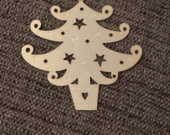 Engraved Christmas Tree Ornament (gold Christmas tree)