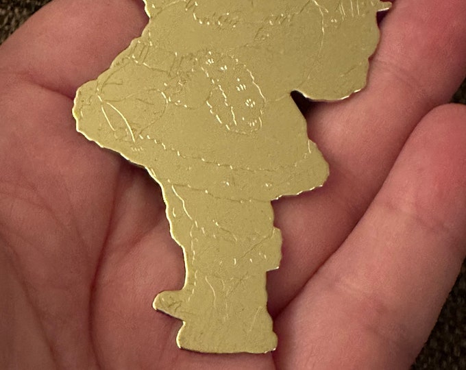 Engraved Christmas Tree Ornament (gold Santa)