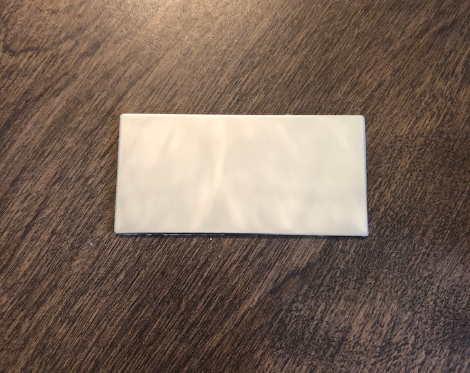 2.5”x1” Silver Rectangle - Engraved Plate (adhesive backing)