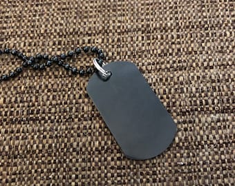 Black lacquer dog tag