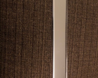 8.5”x 1” Silver Plated Rectangle with Beveled Edges - Engraved Plate (adhesive backing)