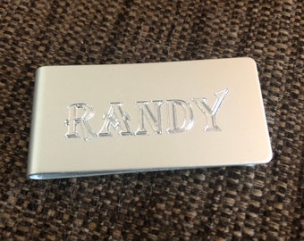 Personalized Aluminum Money Clip (engraved)