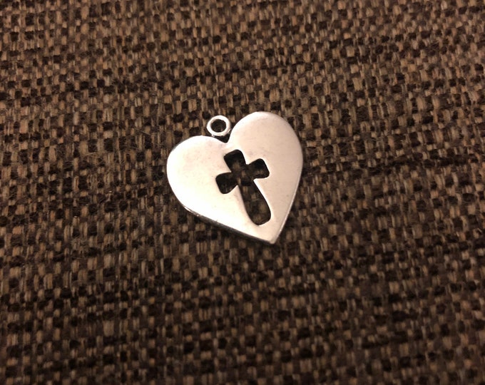 Heart with Cross Charm