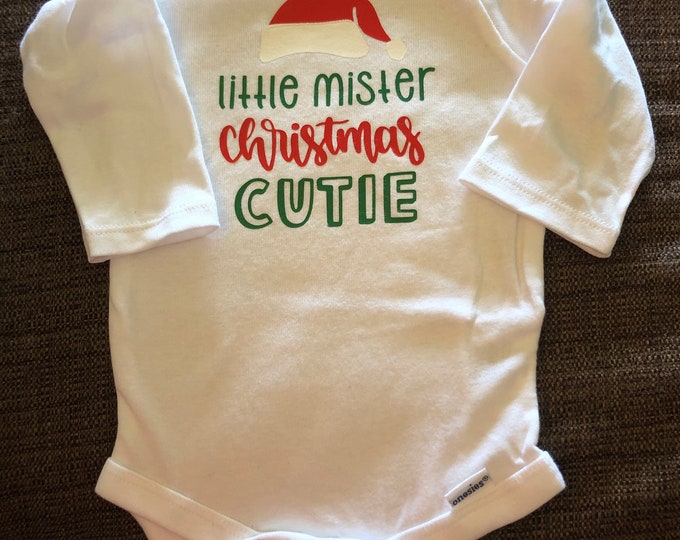 Little Mister Christmas Cutie Bodysuit/T-Shirt