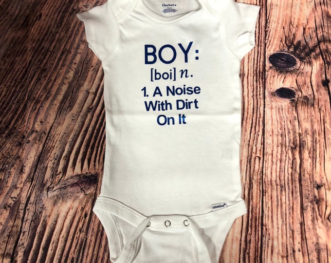 Bodysuit - Boy: A noise with dirt on it.