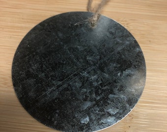 Engraved Christmas Tree Ornament (flat aluminum ornament ball)