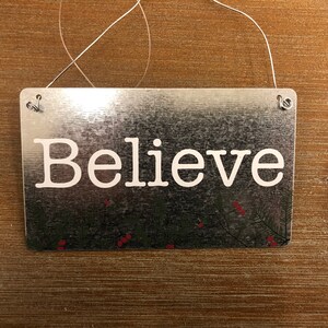 Engraved Christmas Tree Ornament (believe)