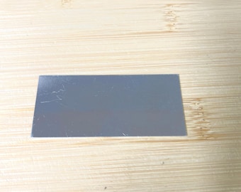 3”x1.25” Silver Rectangle - Engraved Plate (adhesive backing)