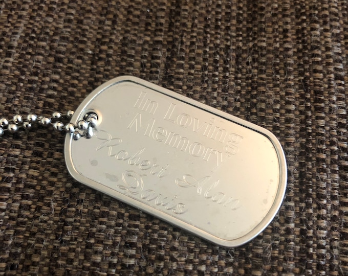 Military Style Dog Tag (engraved)