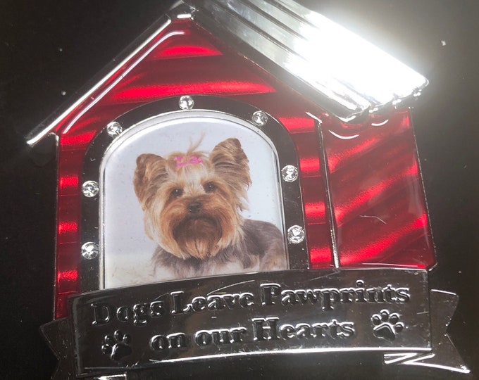 Engraved Christmas Tree Ornament (Dogs Leave Pawprints on Our Hearts)