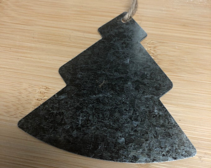 Engraved Christmas Tree Ornament (flat aluminum tree)