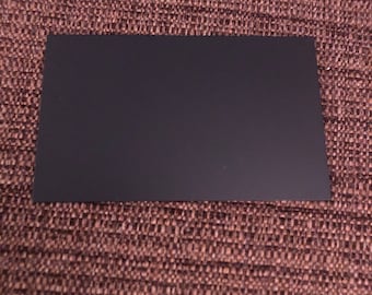 3”x2” Black Rectangle (writing engraved through silver) - Engraved Plate (adhesive backing)