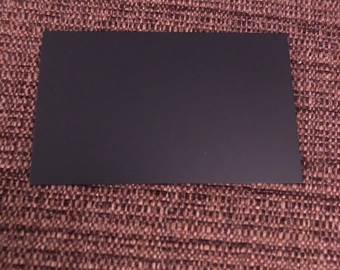 2.75”x2” Black Rectangle (writing engraved through gold) - Engraved Plate (adhesive backing)