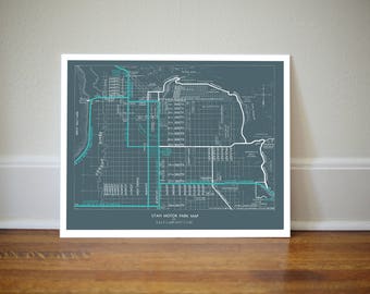 Impressão de mapa vintage SLC