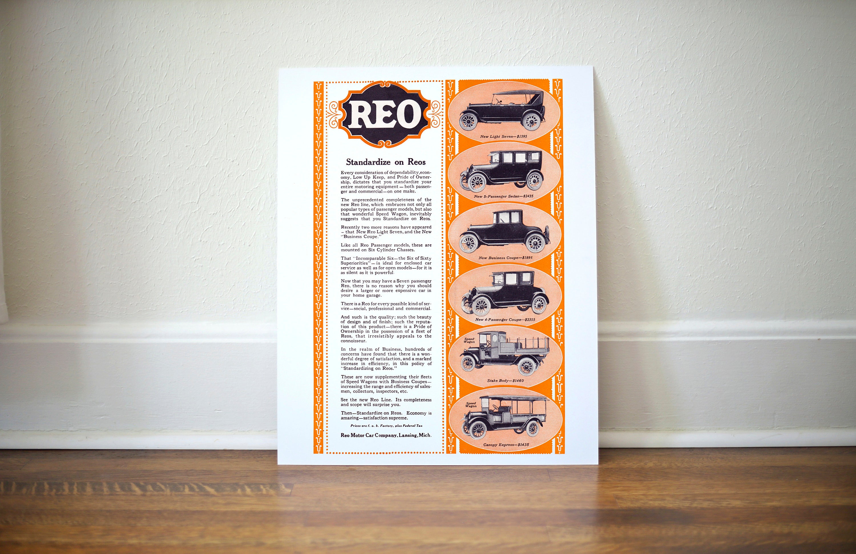 Impressão de anúncio vintage REO Speedwagon