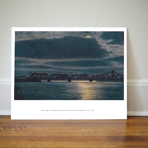 Impression d’Art carte postale du fleuve Mississippi