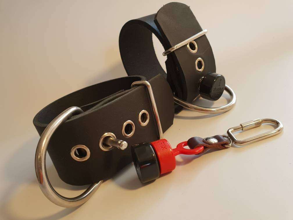leather wrist and ankle cuffs