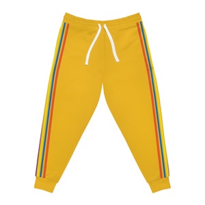 Striped Joggers, Vintage Style Bottoms, Athletic Joggers