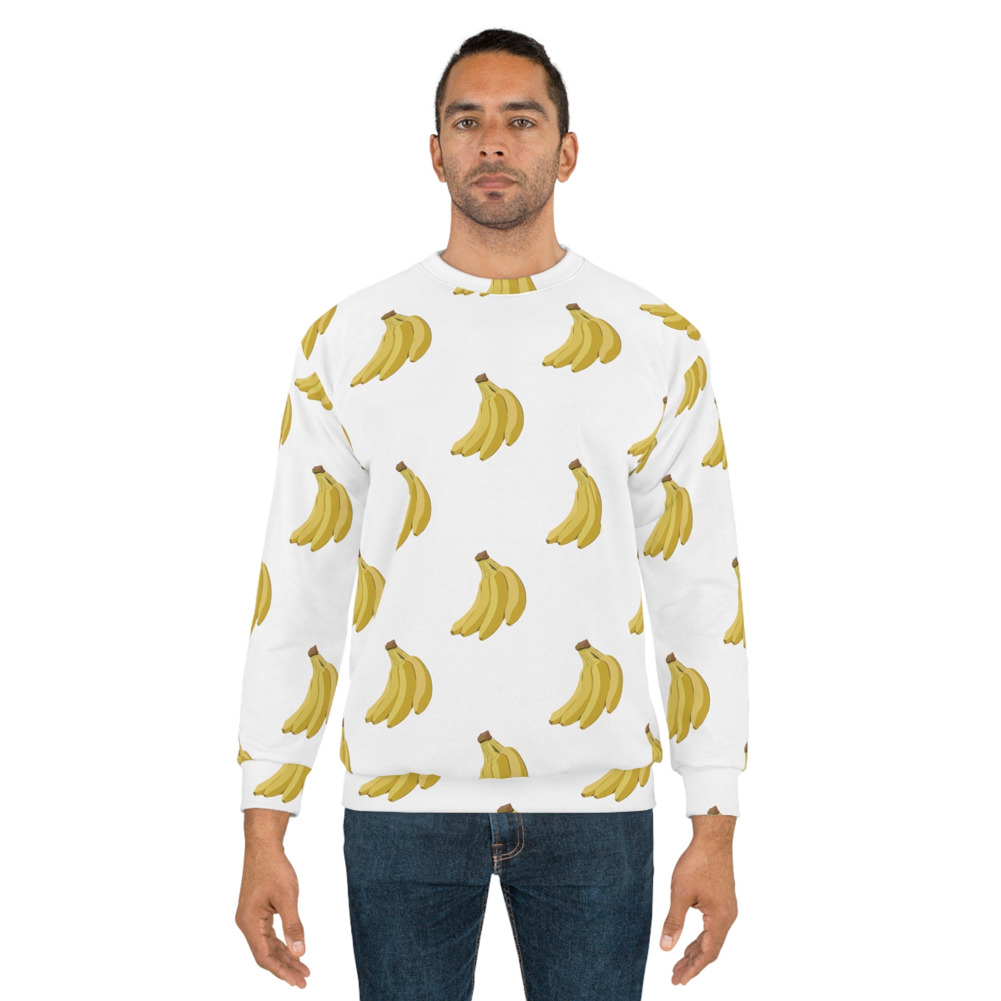 Bananas Sweater I Love Bananas Banana Pattern Sweatshirt Etsy UK